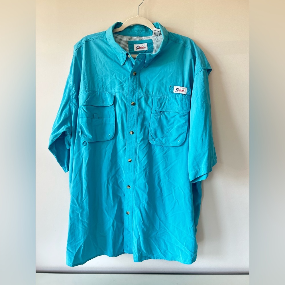 World Wide Sportsman Men’s blue fishing shirt size XXXL